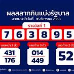 ตรวจหวยงวดวันที่ 1 ตุลาคม 2560